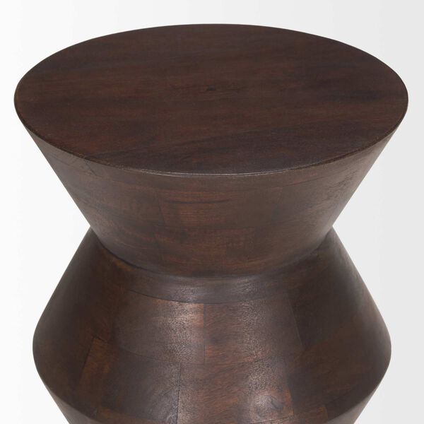 Odessa Dark Brown Wood Side Table, image 6