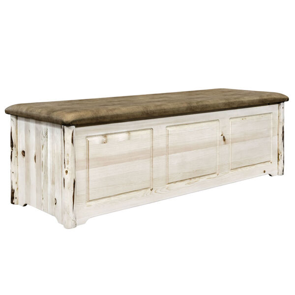 Montana Natural Large Blanket Chest with Buckskin Upholstery, image 1