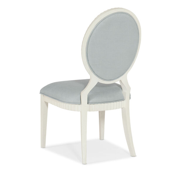 Serenity White Blue Gray Martinique Side Chair, image 2