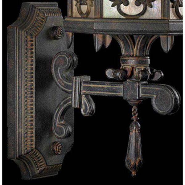 Costa Del Sol One-Light Outdoor Wall Mount in Wrought Iron Finish, image 2