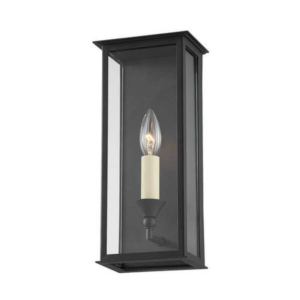Chauncey Textured Black One-Light Outdoor Wall Sconce, image 1