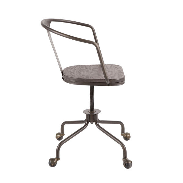 Oregon Antique and Espresso Adjustable Swivel office Chair, image 2