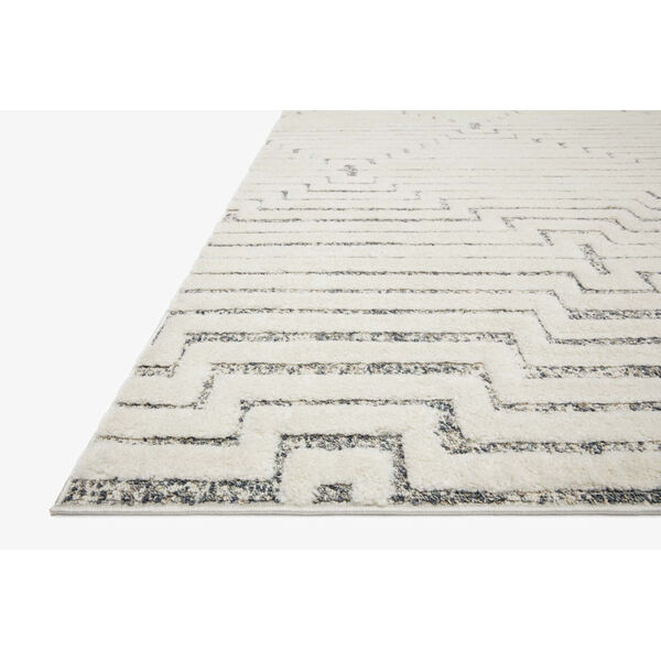 Hagen White and Sky Rectangular: 2 Ft. 7 In. x 4 Ft. Area Rug, image 2