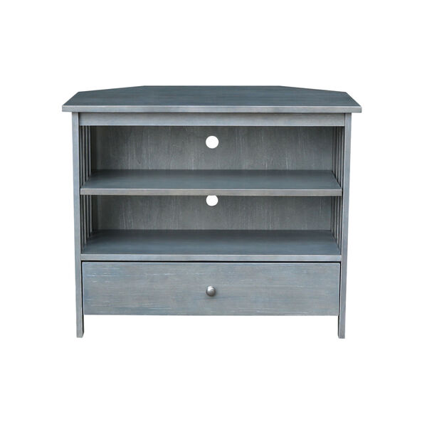 Antique Heathered Gray 35-Inch TV Stand, image 3