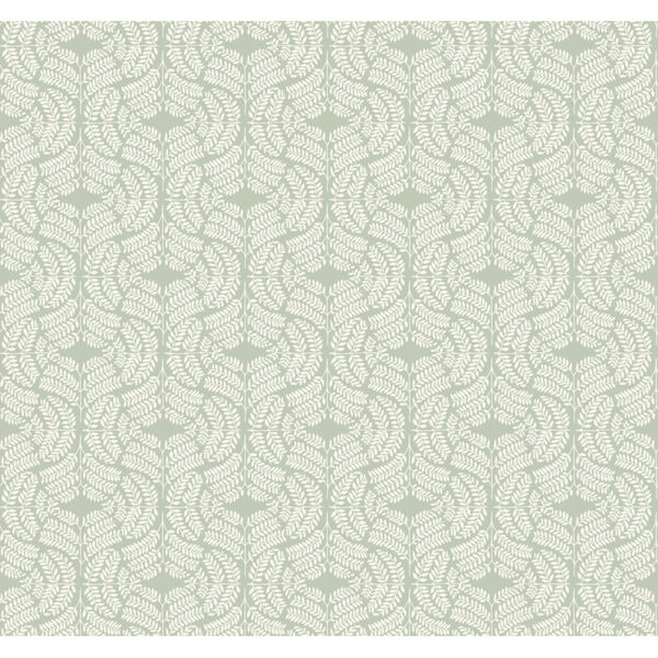 Handpainted  Green Fern Tile Wallpaper, image 2