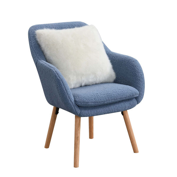 Take a Seat Charlotte Sherpa Blue Accent Chair, image 3