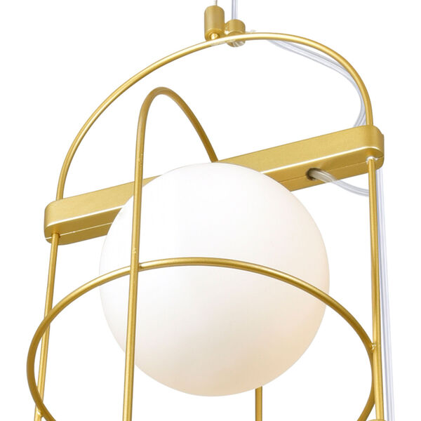 Orbit Medallion Gold Three-Light LED Mini Pendant, image 5