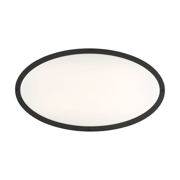 Glamour Matte Black 32-Inch LED Oval Flush Mount, image 4