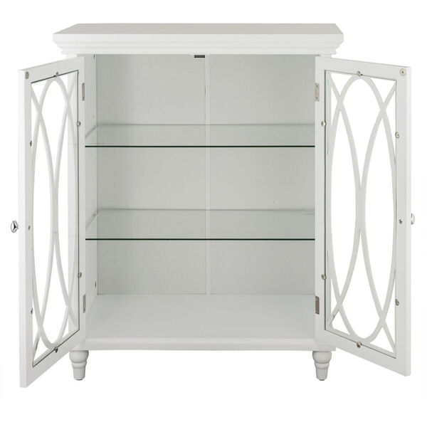 Florence 32-Inch White Double Door Floor Cabinet, image 4