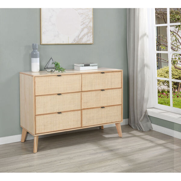 Ivy Natural Dresser with Six Drawer, image 2