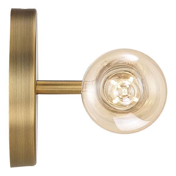 Iconic Antique Brushed Brass Two-Light Wall Sconce, image 4