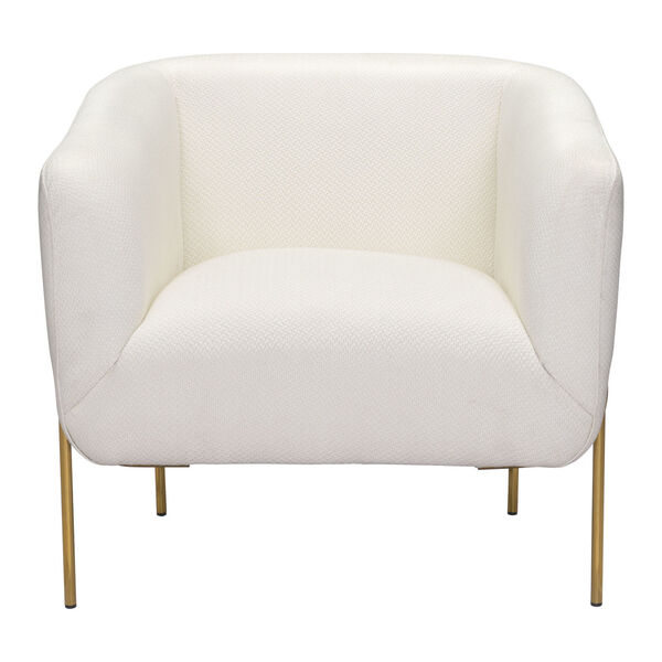Micaela Ivory and Gold Arm Chair, image 4