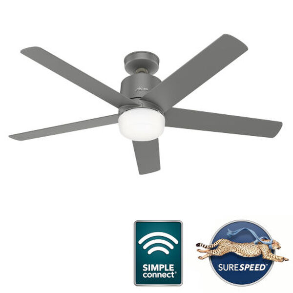 Stylus Matte Silver 52-Inch LED Ceiling Fan, image 3