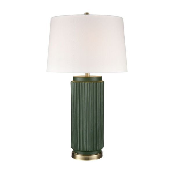 Knox Dark Green Glazed One-Light Table Lamp, Set of Two, image 1