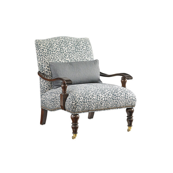 Tommy Bahama Upholstery Brown, White and Blue San Carlos Chair, image 1