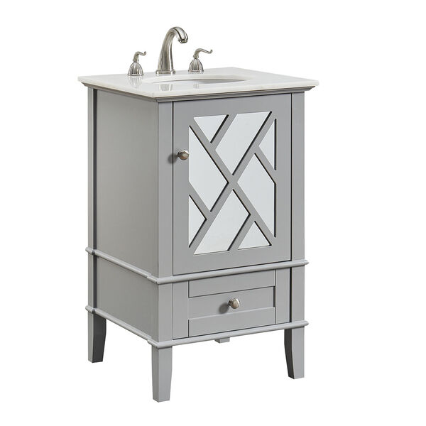Luxe Grey Vanity Washstand, image 2
