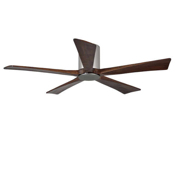 Irene Brushed Nickel 52-Inch Ceiling Fan with Five Walnut Tone Blades, image 4