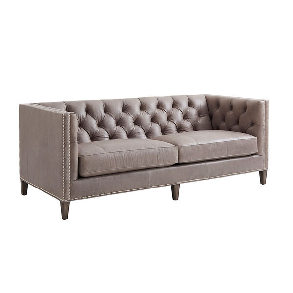 Ariana Brown Camille Leather Sofa, image 1