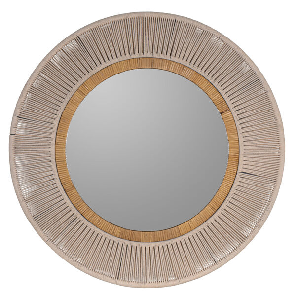 Garrison Natural and White 36 x 35-Inch Wall Mirror, image 2