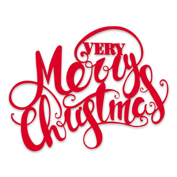 Red Iron Very Merry Christmas Sign Wall Décor, image 1