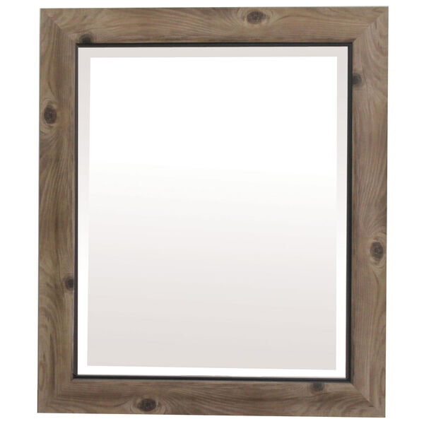 Gray and Black 27-Inch Tall Framed Mirror, image 1