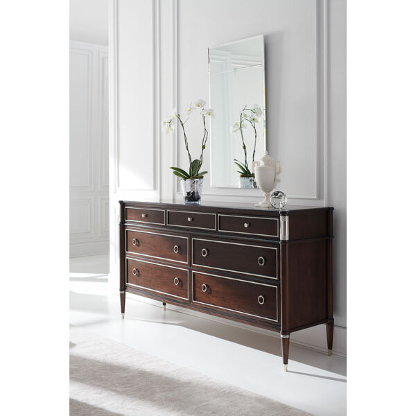 Caracole Classic Mocha Walnut and Soft Silver Paint Private Suite Dressers, image 3