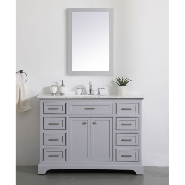 Americana Light Gray 48-Inch Vanity Sink Set, image 2