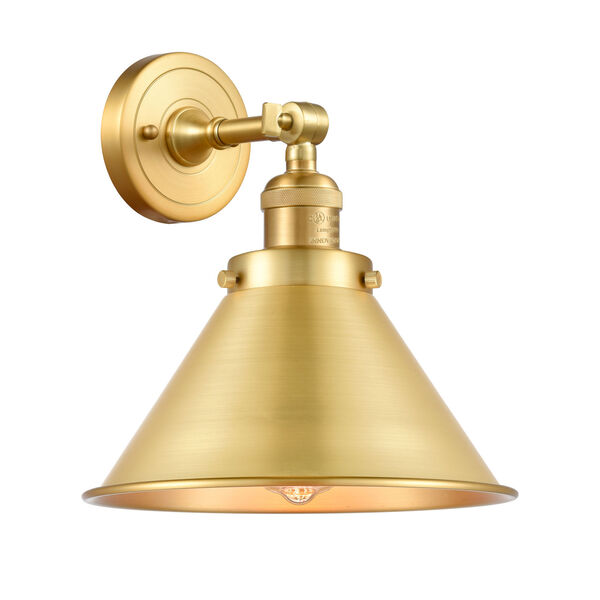 Briarcliff Satin Gold LED Wall Sconce, image 1