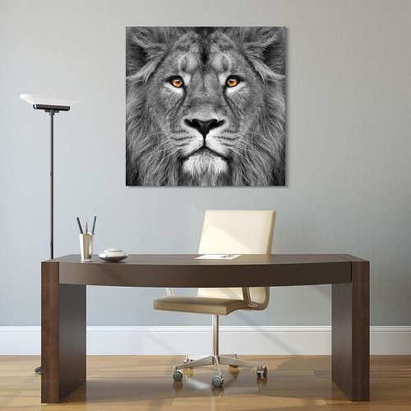 King of the Jungle Lion Frameless Free Floating Tempered Glass Graphic Wall Art, image 4