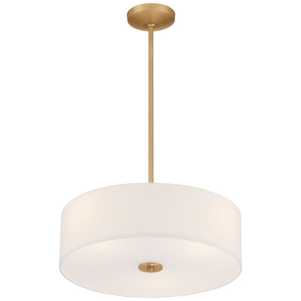 Mid Town Brass-Antique and Satin Three-Light LED Pendant, image 3