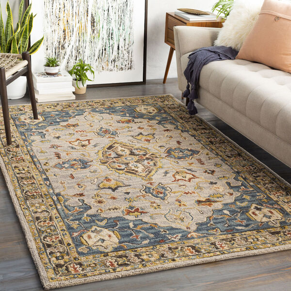 Artemis Camel and Dark Blue Rectangle 9 Ft. x 13 Ft. Rugs, image 2