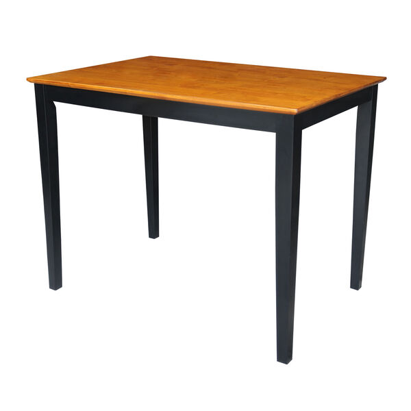 Black And Cherry 48 x 36-Inch Solid Wood Counter Height Table, image 1