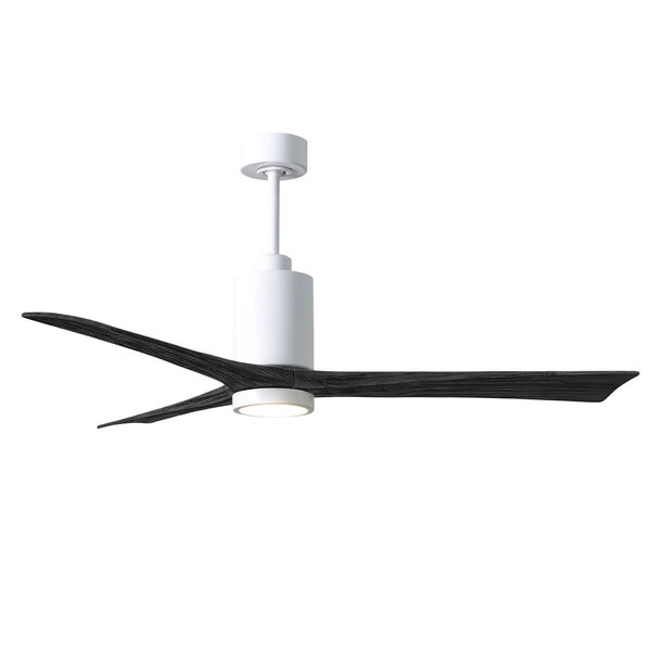 Patricia-3 Gloss White and Matte Black 60-Inch Ceiling Fan with LED Light Kit, image 4