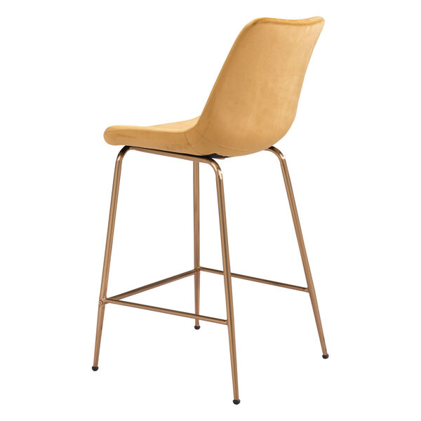 Tony Yellow and Gold Counter Height Bar Stool - (Open Box), image 6