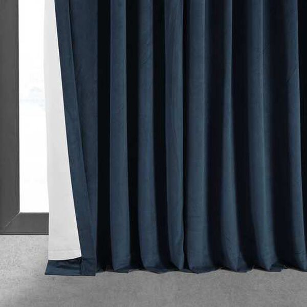 Signature Double Wide Velvet Blackout Pole Pocket Single Panel Curtain, image 7