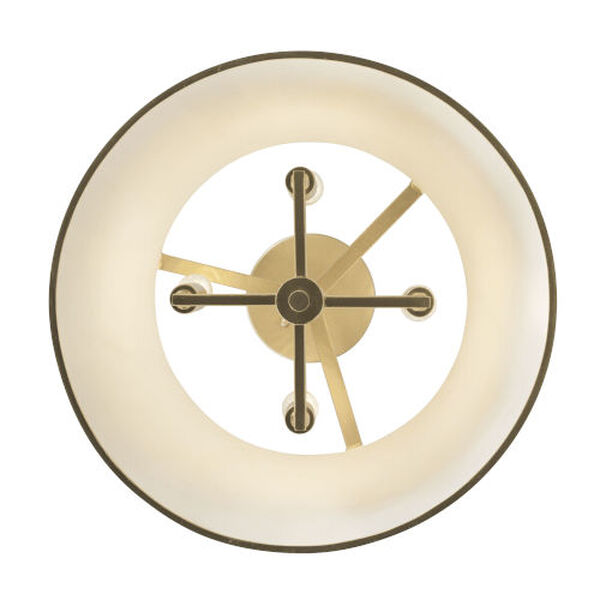 Coco Matte White and French Gold Four-Light Semi-Flush Mount, image 4