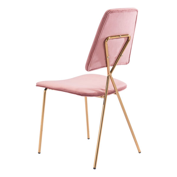 Chloe Pink and Gold Dining Chair, Set of Two, image 6