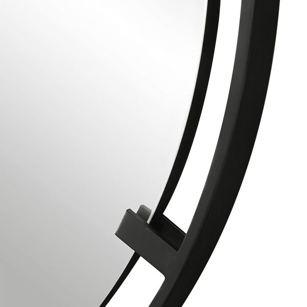 Cashel Satin Black 34-Inch x 34-Inch Round Mirror, image 5