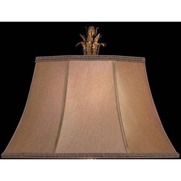 Castile One-Light Table Lamp in Antiqued Iron and Gold Leaf Finish, image 2