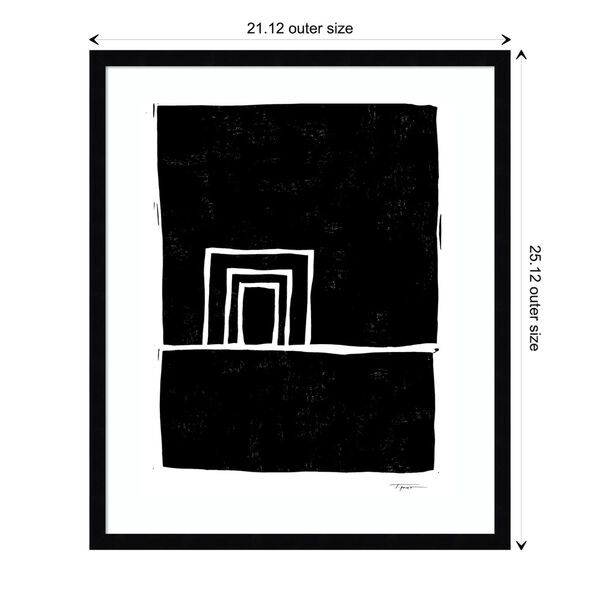 Statement Goods Black Abstract Blocks 21 x 25 Inch Wall Art, image 3