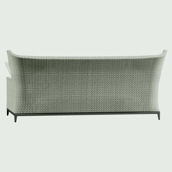 Captiva Pewter Gray and White Outdoor Sofa, image 4