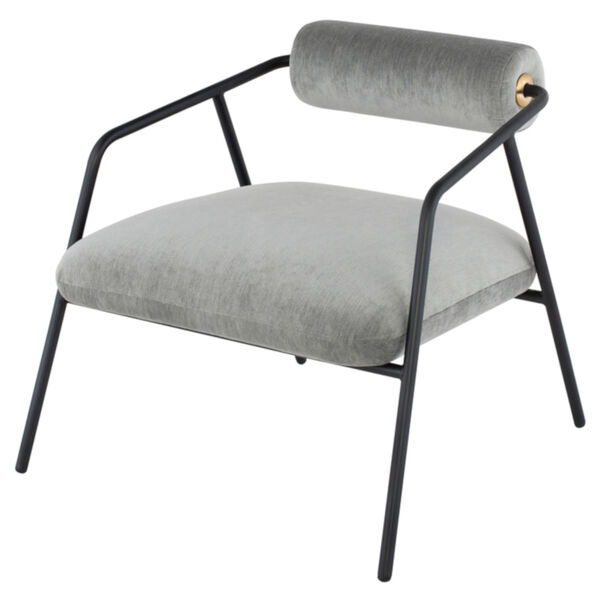Cyrus Limestone and Black Occasional Chair, image 1