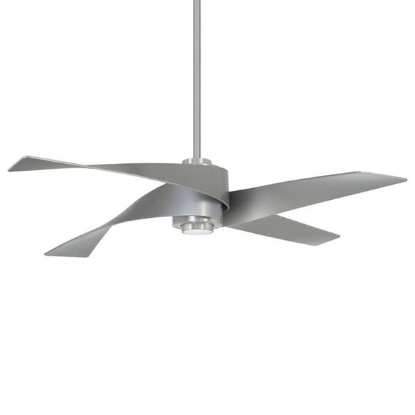 Artemiso IV Brushed Nickel and Silver LED Ceiling Fan, image 1