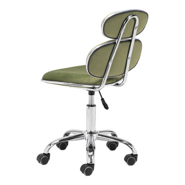 Iris Olive Green and Silver Office Chair, image 6