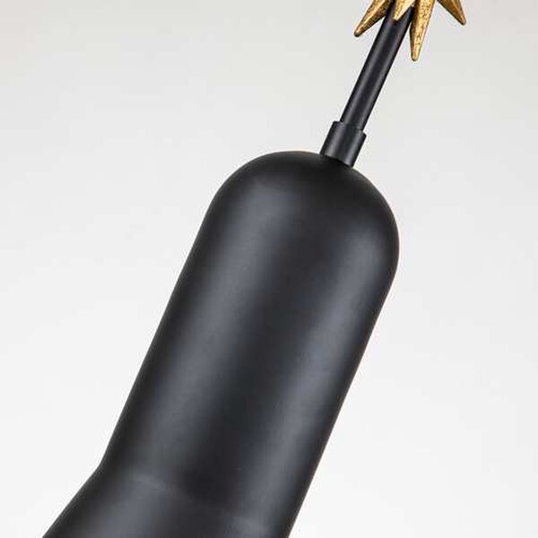 Etoile Matte Black One-Light Mini Pendant with Star, image 4