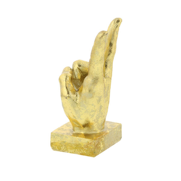 Gold Polystone Hand Sculptures, Set of 3, image 5
