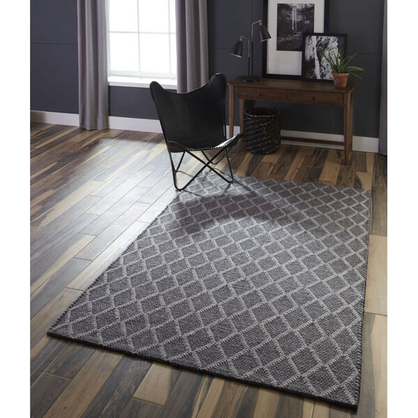 Andes Trellis Geometric Charcoal Rectangular: 8 Ft. 9 In. x 11 Ft. 9 In. Rug, image 2
