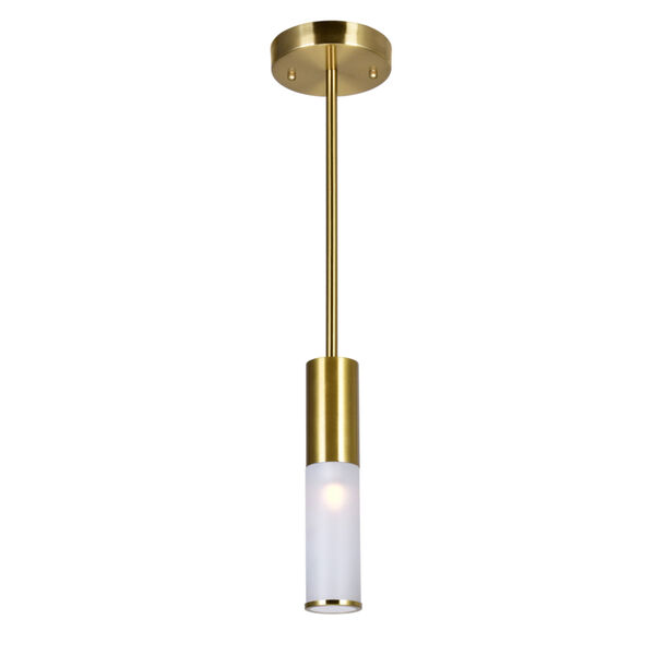 Pipes Brass LED Mini Pendant, image 1