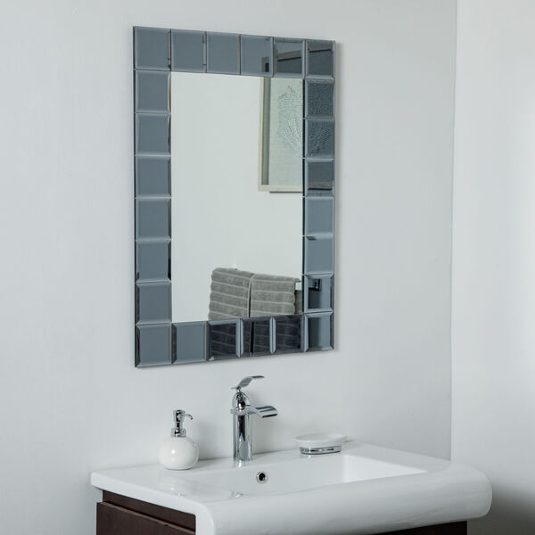 Silverlake Rectangular Frameless Bathroom Wall Mirror, image 1