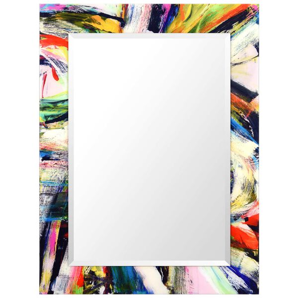 Rock Star Multicolor 40 x 30-Inch Rectangular Beveled Wall Mirror, image 1